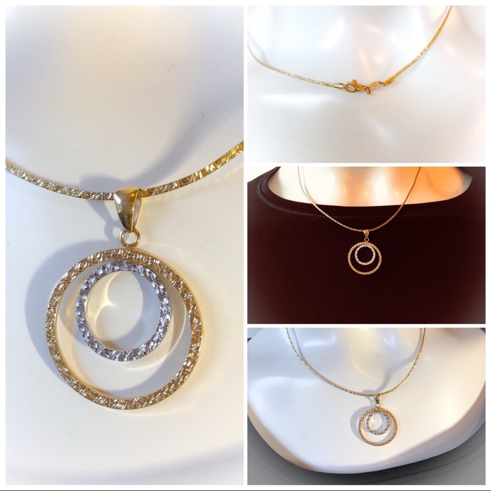 ✨Solid 14k Yellow/White Gold Snake Chain Necklace✨
